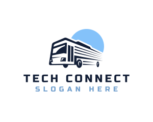 Liner - Bus Transport Express Tour logo design