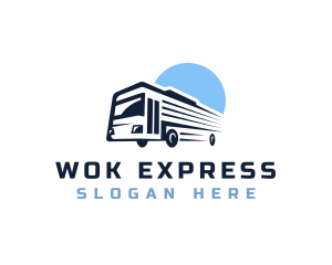 Bus Transport Express Tour logo design