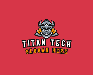 Titan - Gaming Warrior Knight logo design