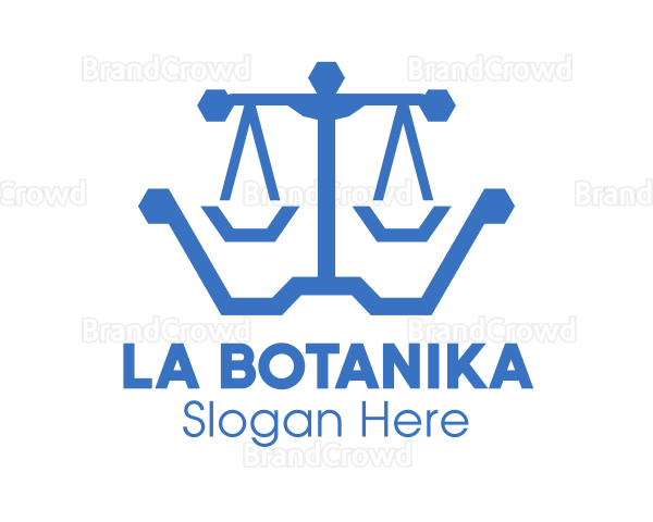 Polygon Lawyer Scales Logo