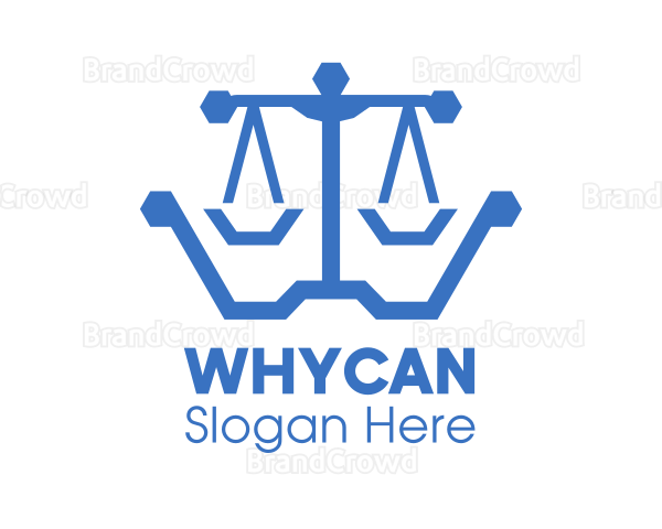 Polygon Lawyer Scales Logo