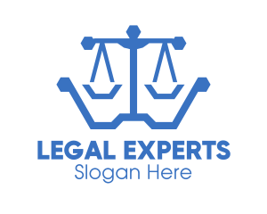 Lawyer - Polygon Lawyer Scales logo design