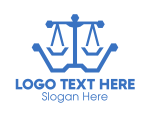 Polygon Lawyer Scales Logo