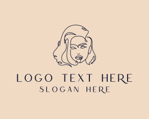 Woman - Woman Beauty Hair Stylist logo design