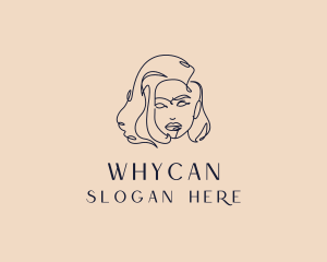 Woman Beauty Hair Stylist  Logo