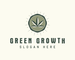 Herbal Weed Leaf logo design