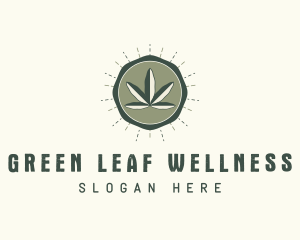 Herbal Weed Leaf logo design