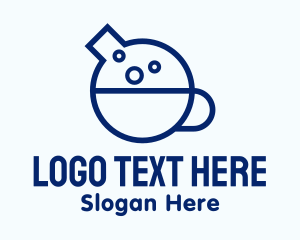 Flask - Blue Flask Cup logo design