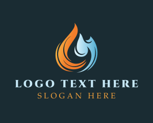 Heating - Cold Heating Fire logo design