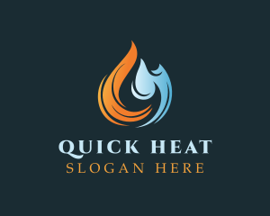 Cold Heating Fire logo design