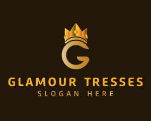 Gold Crown Letter G logo design