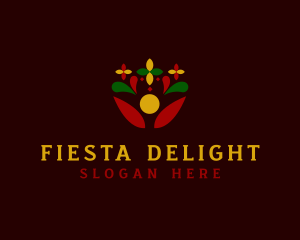 Fiesta - Flower Festival Fireworks logo design