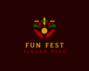 Fest - Flower Festival Fireworks logo design
