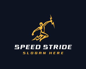 Runner - Thunder Bolt Runner logo design