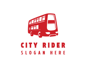 Bus - Double Decker Bus logo design