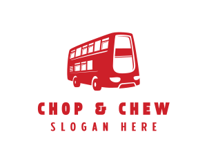 Transportation - Double Decker Bus logo design