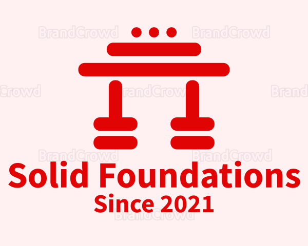 Red Japanese Temple Logo