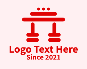 Japanese - Red Japanese Temple logo design