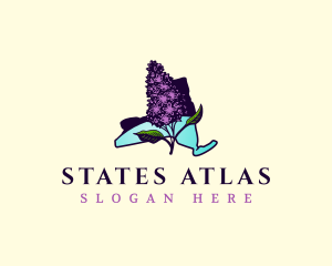 New York Lilac Flower logo design