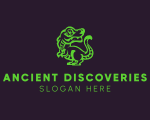 Prehistoric Wild Dinosaur  logo design