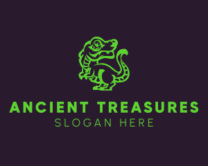 Prehistoric Wild Dinosaur  logo design