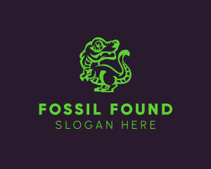 Prehistoric Wild Dinosaur  logo design