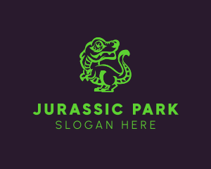 Jurassic - Prehistoric Wild Dinosaur logo design