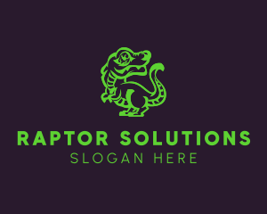 Raptor - Prehistoric Wild Dinosaur logo design