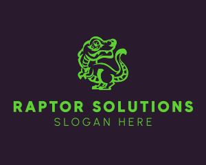 Prehistoric Wild Dinosaur  logo design