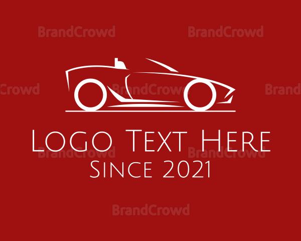 Minimalist Convertible Car Logo