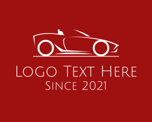 Car Rental - Minimalist Convertible Car logo design