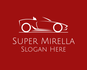 Minimalist Convertible Car  Logo