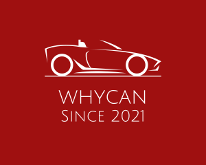 White - Minimalist Convertible Car logo design