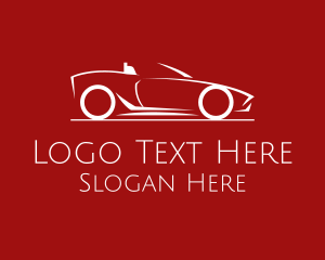 Minimalist Convertible Car  Logo