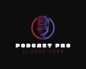 Podcaster - Radio DJ Podcaster logo design