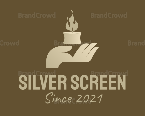 Brown Hand Candle Logo