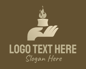 Brown Hand Candle Logo