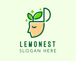 Psychology - Leaf Human Mind logo design