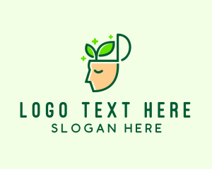Sharing Circle - Leaf Human Mind logo design