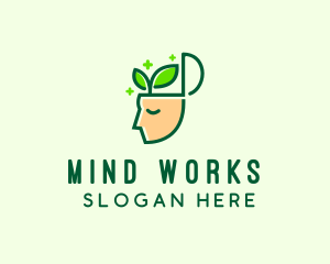 Leaf Human Mind  logo design