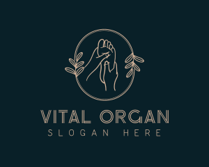 Premium Organic Foot Massage logo design