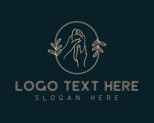 Exfoliation - Premium Organic Foot Massage logo design