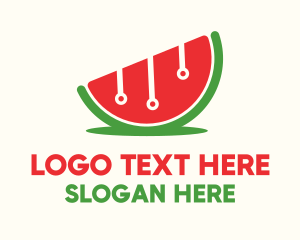 It Company - Watermelon Fruit Tech logo design