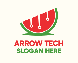 Watermelon Fruit Tech logo design