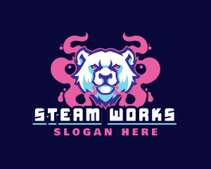 Steam - Polar Bear Vape Gaming logo design