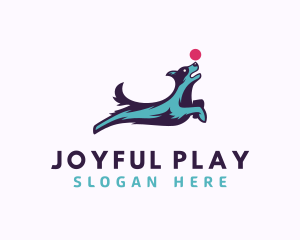 Playing - Pet Puppy Ball logo design