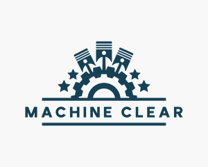 Piston Gear Machine logo design
