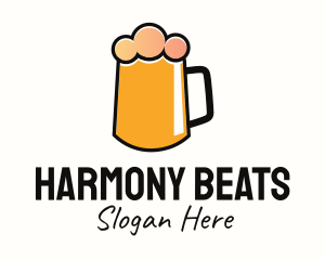 Minimalist Orange Beer Logo