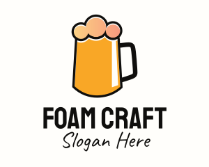 Minimalist Orange Beer logo design