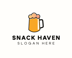 Minimalist Orange Beer logo design